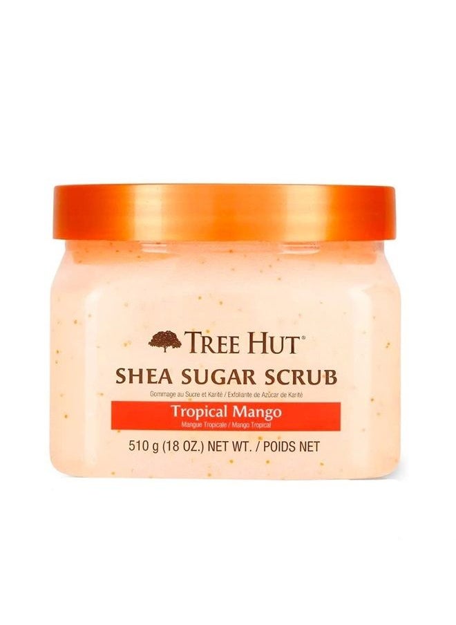 Tree Hut - Shea Sugar Scrub Tropical Mango, 18oz, Ultra Hydrating and Exfoliating Scrub for Nourishing Essential Body Care - Image 1