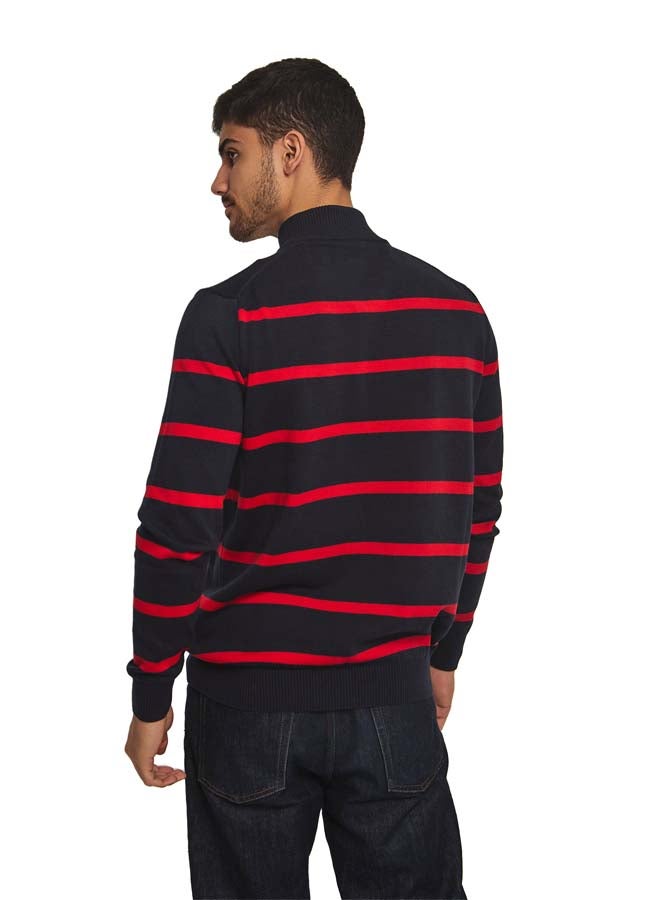 DALYDRESS Fancy Mock Neck Striped Pullover  - Image 4