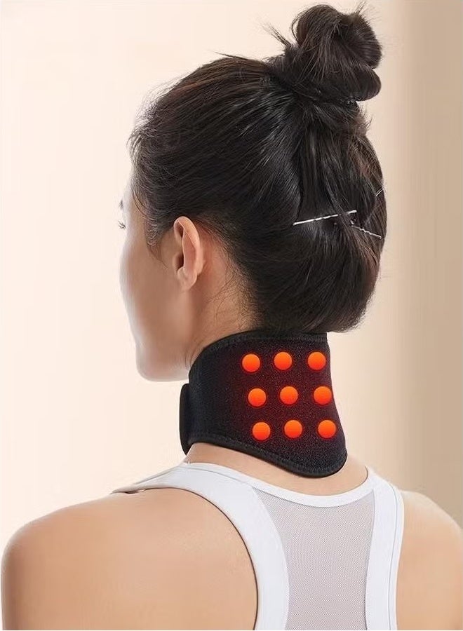 واي جيه دعامة رقبة مغناطيسية ذاتية التسخين للرجال والنساء، واقٍ للرقبة قابل للتعديل، دعم للرقبة، مدفئ للرقبة، واقٍ للرقبة للتخفيف من آلام الرقبة، التهاب المفاصل، الصداع النصفي، ألم الكتف والظهر والعمود الفقري - Image 1