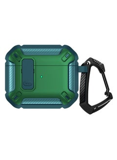 Case Cover Shield Shockproof Earphone Protective Case with Hook For AirPods 3 Green