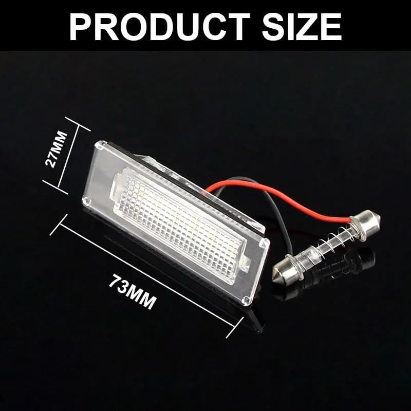 QASULER 2Pcs License Plate Light for Fiat, Peugeot, Citroen - Image 2