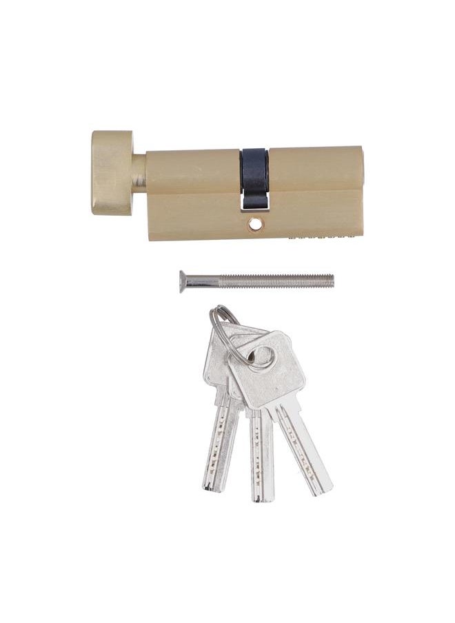 Indoor ZincCopper Alloy Key Cylinder with 3 Matching Keys Lock Cylinder for Home Bedroom Door
