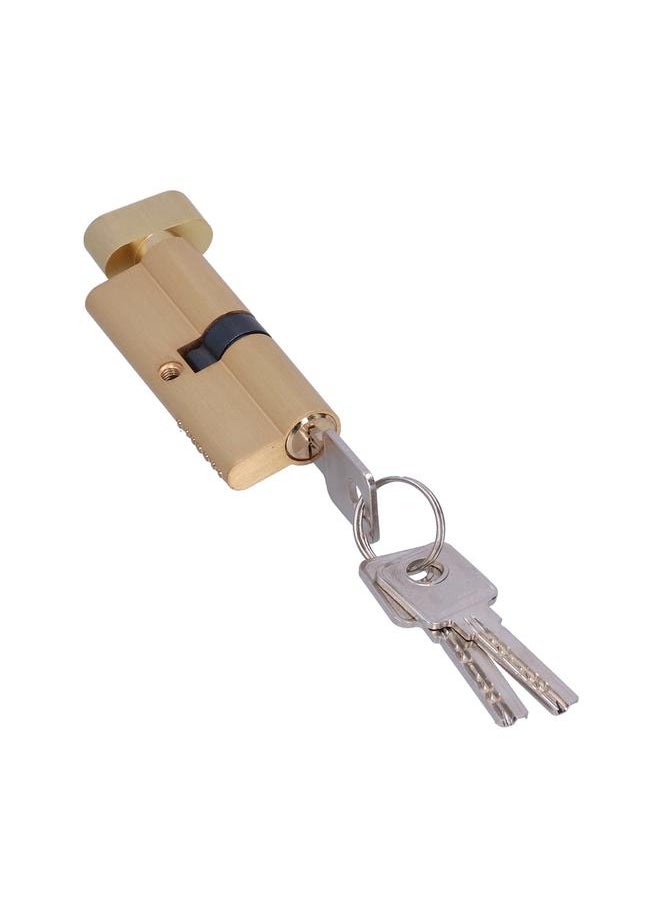 Indoor ZincCopper Alloy Key Cylinder with 3 Matching Keys Lock Cylinder for Home Bedroom Door