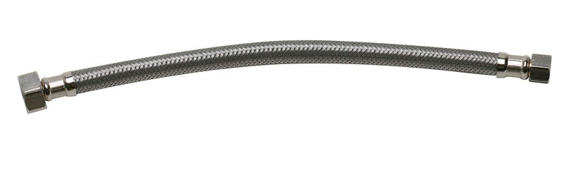 Fluidmaster B1F12 Faucet Connector Braided Stainless Steel 38 Female Compression Thread x 12 IP Female Straight Thread 12Inch Length