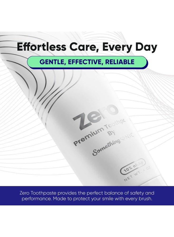 Zero Premium Toothpaste by Something Nice – Dentist Recommended Mint-Flavored Toothpaste with 10% Nano Hydroxyapatite, Fluoride-Free, SLS-Free, Enamel Repair for Adults & Kids Oral Care - Image 4