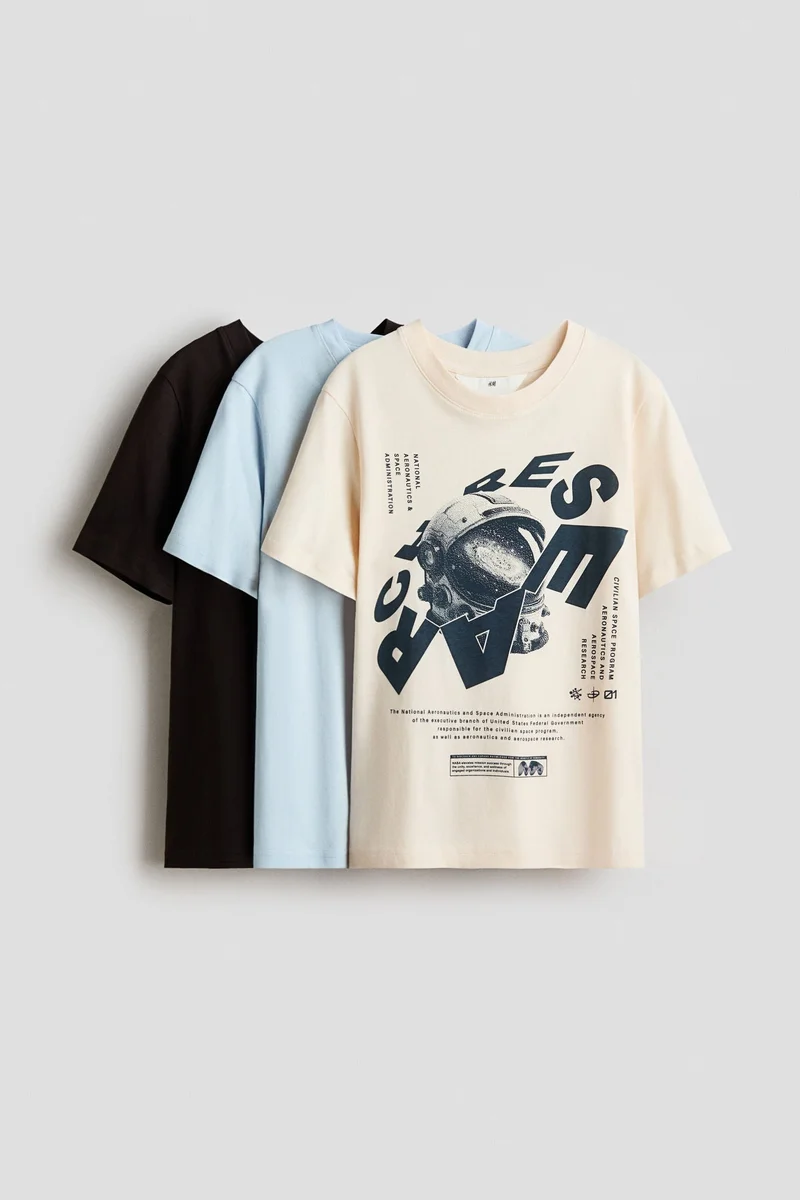 H&M 3-pack cotton T-shirts