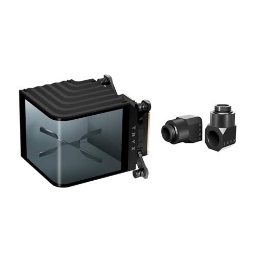 TRYX Panorama WB CPU Water Block Curved 2K AMOLED Display Microchannel Fins Copper Base G14 Threaded Outlet VRM Fan Intel LGA 18511700 AMD AM5AM4 - Image 1