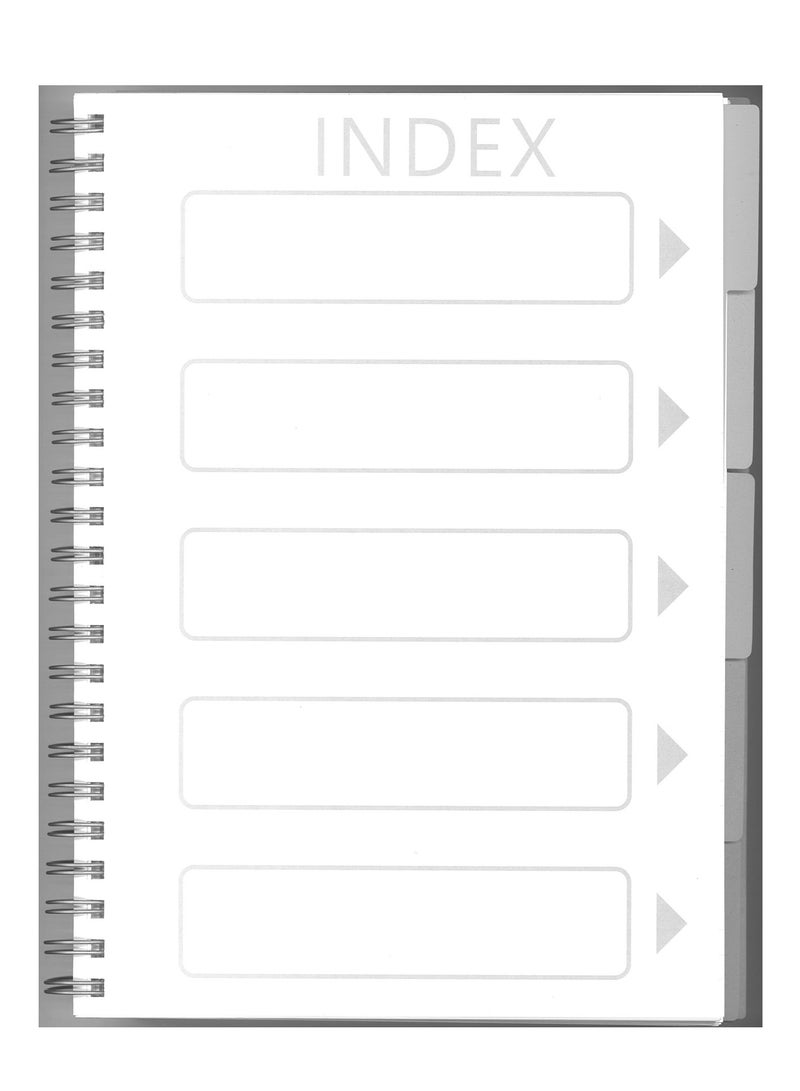 Foldermate دفتر موضوعات بحجم A4 مع 5 أقسام غلاف أزرق - Image 2