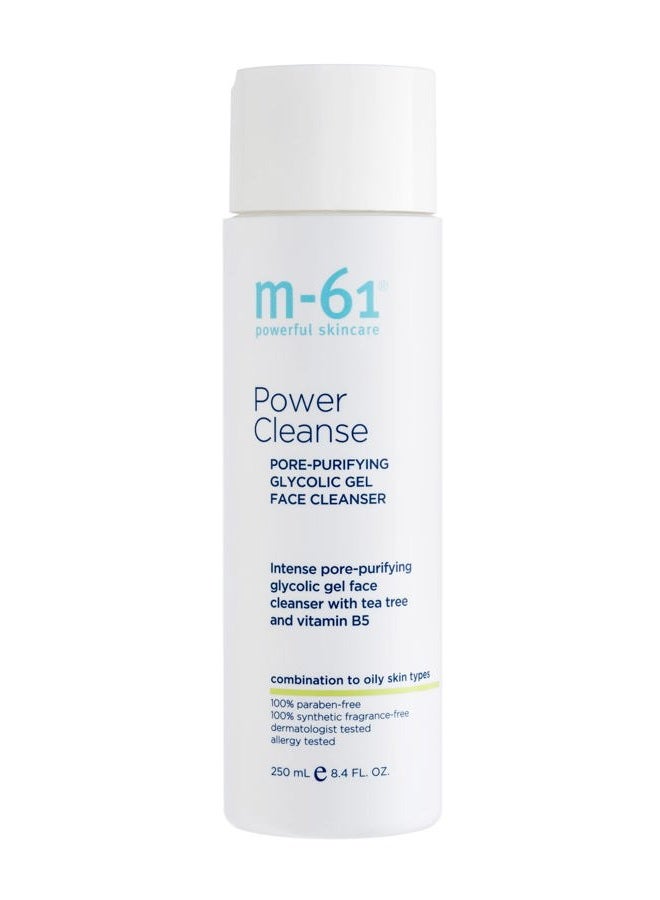 M-61 Power Cleanse- 8.4 oz.- Pore refining and exfoliating gel cleanser with glycolic, vitamin B5 & tea tree extract - Image 1