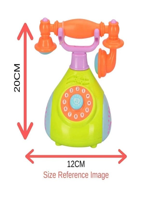 MIRTONICS Retro Style Landline Telephone Musical Phone Toy for Kids with Light and Sound Effects (Multicolor) - Image 2
