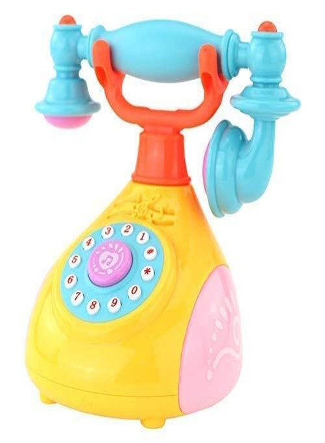 MIRTONICS Retro Style Landline Telephone Musical Phone Toy for Kids with Light and Sound Effects (Multicolor) - Image 1