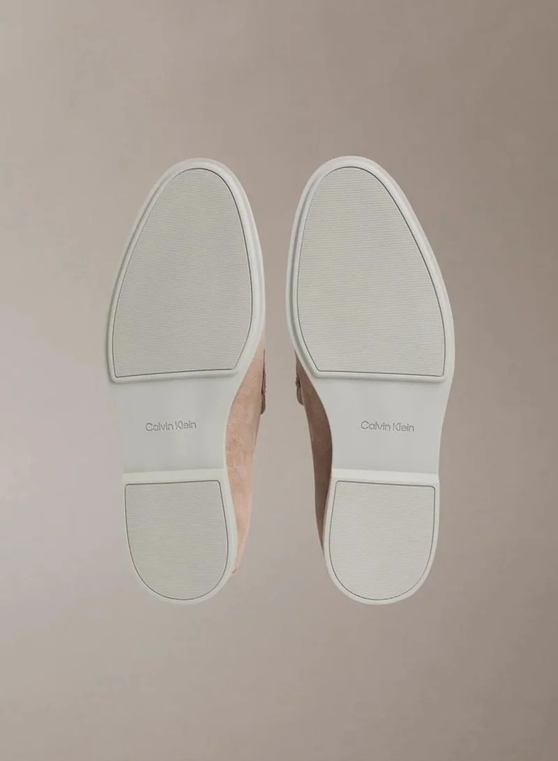 Calvin Klein Desert Taupe Taylor - Suede Apron Toe Hybrid Loafers for Men | Best Price UAE