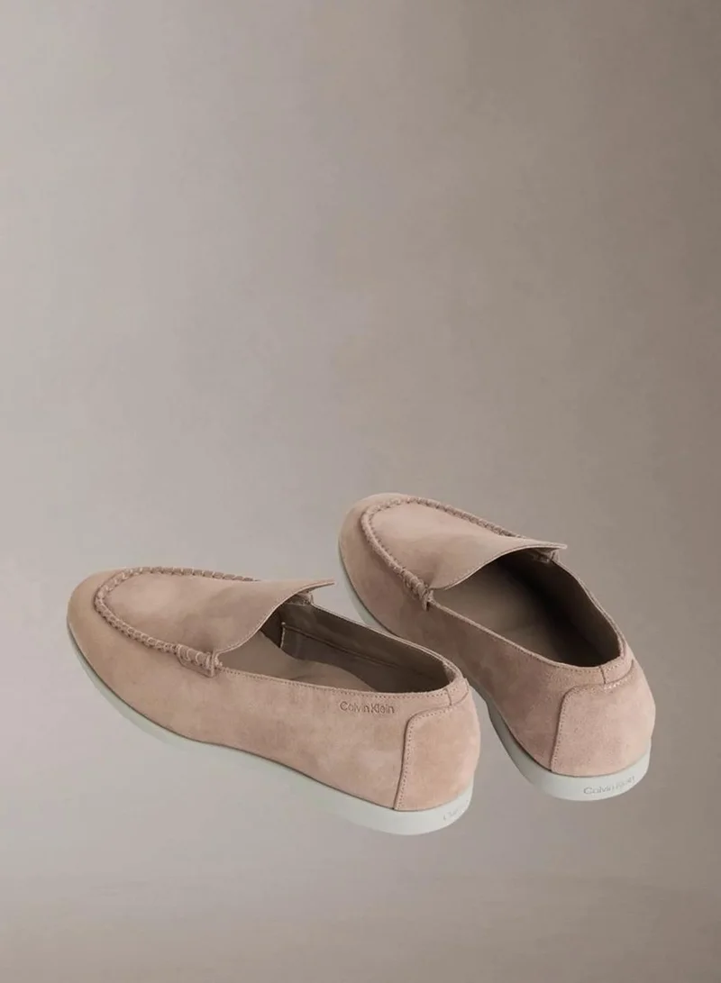 Calvin Klein Desert Taupe Taylor - Suede Apron Toe Hybrid Loafers for Men | Best Price UAE