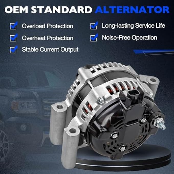 Misakomo 13592811 Alternator - 12V 150A Alternator Compatible with Chevy Malibu, Impala, Colorado, Camaro, Blazer|Cadillac ATS CTS|GMC Canyon|Buick Regal - Replace# 1042101960 22892568 - Image 5