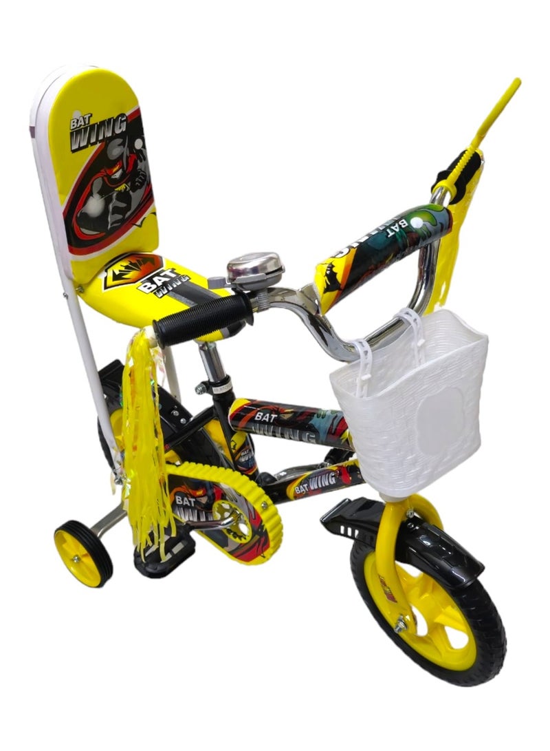Bike Size 10 Inch with Back Support and Reverse Walking & Supported Wheels For Kids 3 to 4 Years - Image 1