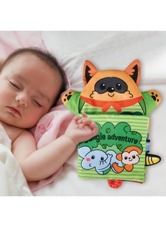 Generic Tear-Resistant Chewable Early Education Cloth Book Fun Educational 3D Finger Book Multidimensional Tactile Cognitive Children's Book-Specifications:HX1051.60 Hand Puppet Cloth Book [forest]]  - Image 2