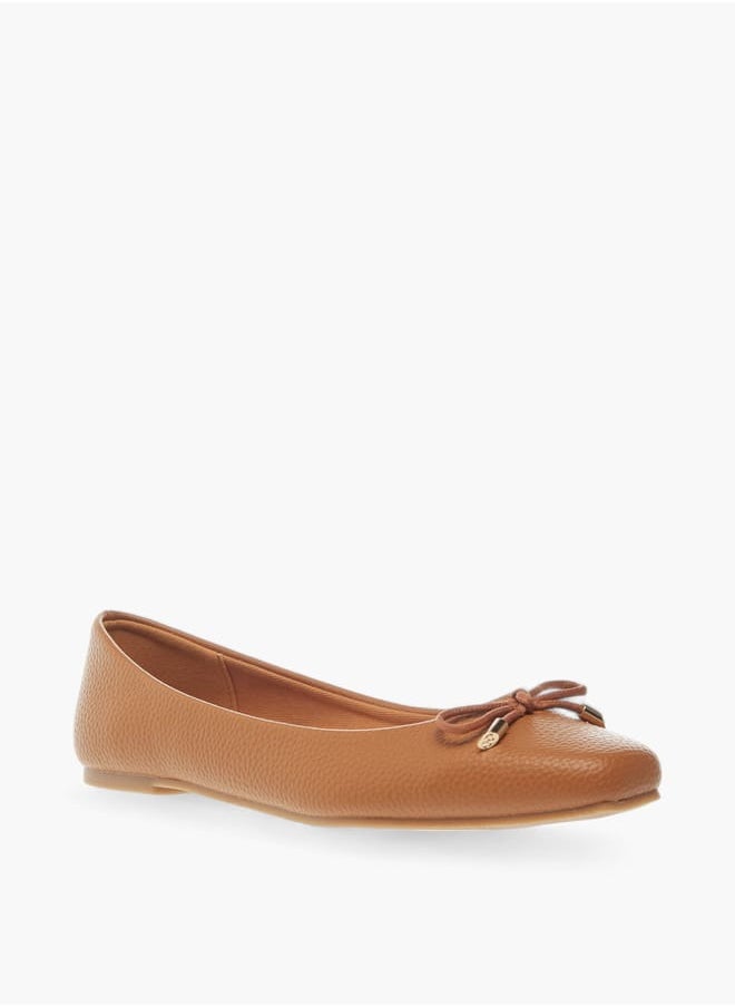 Celeste Womens Bow Accent Slip-On Ballerina Shoes  - Image 1
