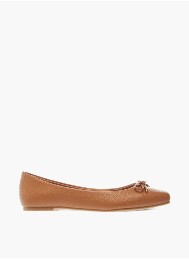 Celeste Womens Bow Accent Slip-On Ballerina Shoes  - Image 3