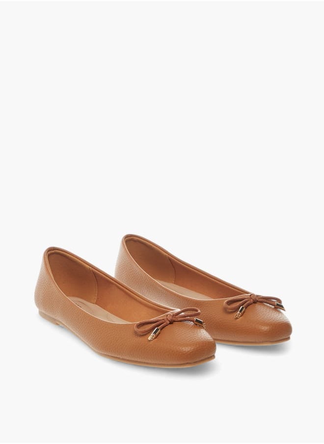 Celeste Womens Bow Accent Slip-On Ballerina Shoes  - Image 2
