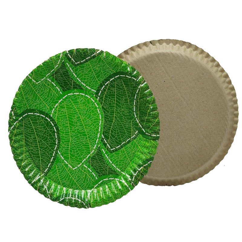 SAI PRASEEDA 100 Biodegradable_Eco Friendly_12 Inch Paper Dinner Plates_Paper Glasses_ Tiffin Plates_Wooden Spoons_Paper Tea Cups_Tissues_Tooth Picks_All Items Pack of 25 Combo_ SPN4 - Image 3