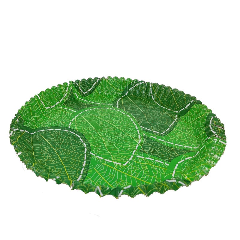 SAI PRASEEDA 100 Biodegradable_Eco Friendly_12 Inch Paper Dinner Plates_Paper Glasses_ Tiffin Plates_Wooden Spoons_Paper Tea Cups_Tissues_Tooth Picks_All Items Pack of 25 Combo_ SPN4 - Image 4