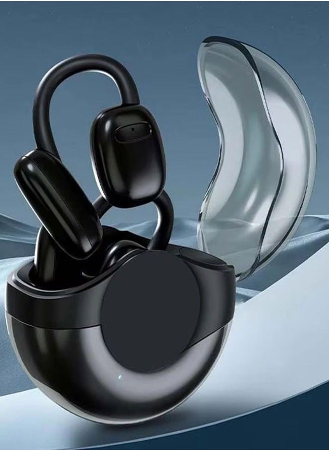 aigo Bluetooth 5.3 Headset - 36 Hour Playback Time, IPX5 Waterproof TWS with Dual Microphone for Sports, Lightweight Headset for Android iOS/iPhone - Black  - Image 5