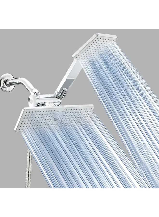 Deluxe Handheld And Rainfall Shower Head Set Black Four Piece - Image 1