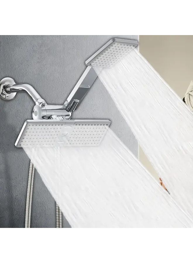 Deluxe Handheld And Rainfall Shower Head Set Black Four Piece - Image 4