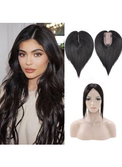 SEGO SEGO Human Hair Toppers for Women No BangsWith Thinning Hair 100 Real Human Hair Top Wiglets Hairpieces 150 Density Silk Base Clip in Hair Topper for Hair Loss Cover Gray Hair 3 Clips 