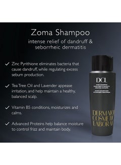 Dermatologic Cosmetic Laboratories DCL Skincare Zoma Shampoo dry scalp care relieves the itching, flaking, scaling of dandruff and seborrheic dermatitis with Zinc Pyrithione  - Image 3