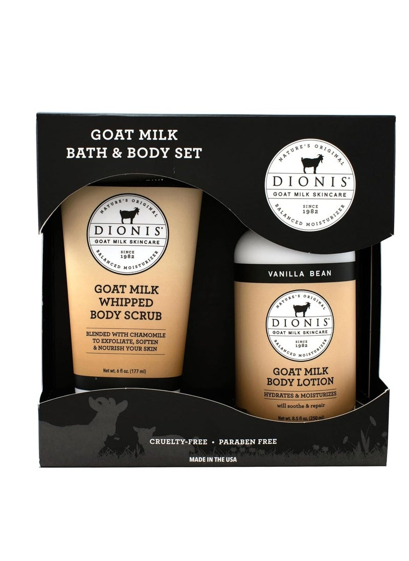 Dionis - Goat Milk Skincare Vanilla Bean Scented Sugar Scrub & Lotion Set (6 oz and 8.5 oz) - Made in the USA - Cruelty-free and Paraben-free - pzsku/Z654ADF6B27465F1D91B5Z/45/_/1740110529/589d8104-d6ad-419b-9552-90b9e4f2e048