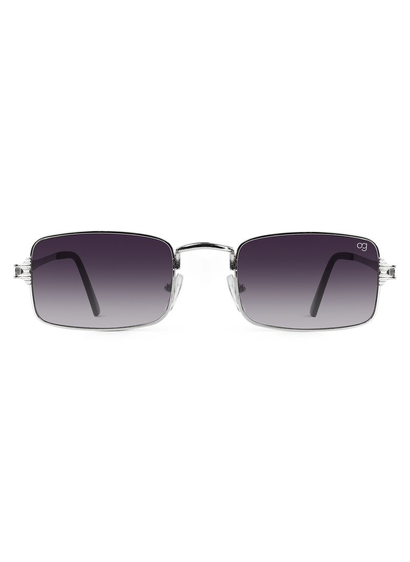 Woggles UV- Protected  Silver Rectangle Sunglasses  - Image 3