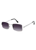 Woggles UV- Protected  Silver Rectangle Sunglasses