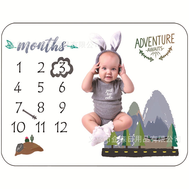 Baby Blanket Bath Towel Pography Blanket Pography Flannel Background Cloth 100 Days Old Pography Commemorative - Image 1