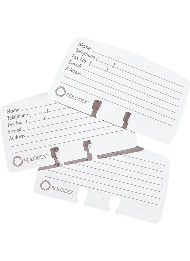 Rolodex - ® Card File Refills, Ruled, 2 1/4" X 4", White, Pack Of 100 - Image 1
