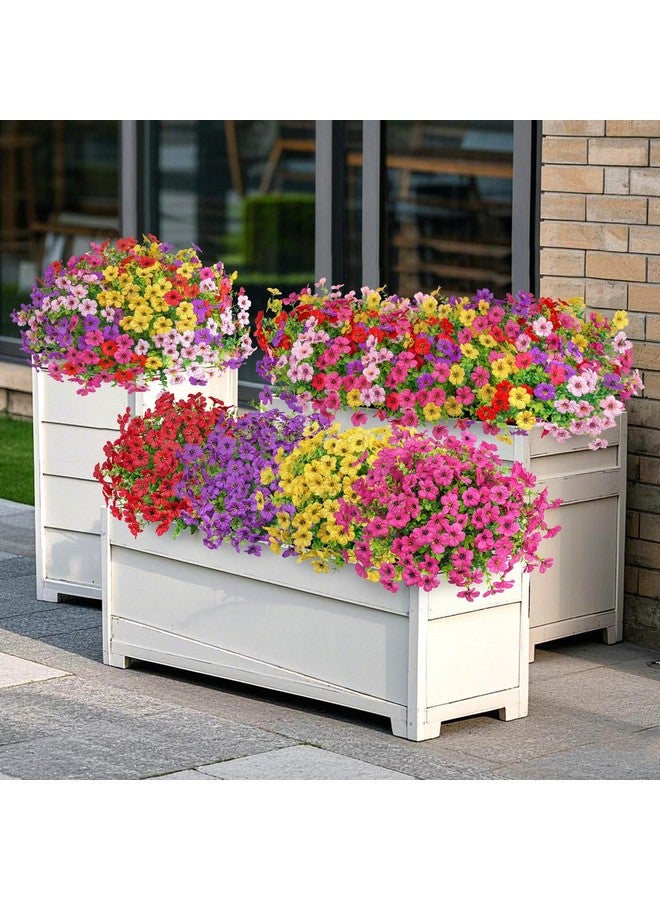 Besteek 20 Bundles Artificial Flowers for Outdoors Decoration Fake Silk Flowers UV Resistant Faux Plants Artificial Daisy Eucalyptus for Spring Summer Garden Yard Porch Window Home Decor, Mix Colors - Image 3