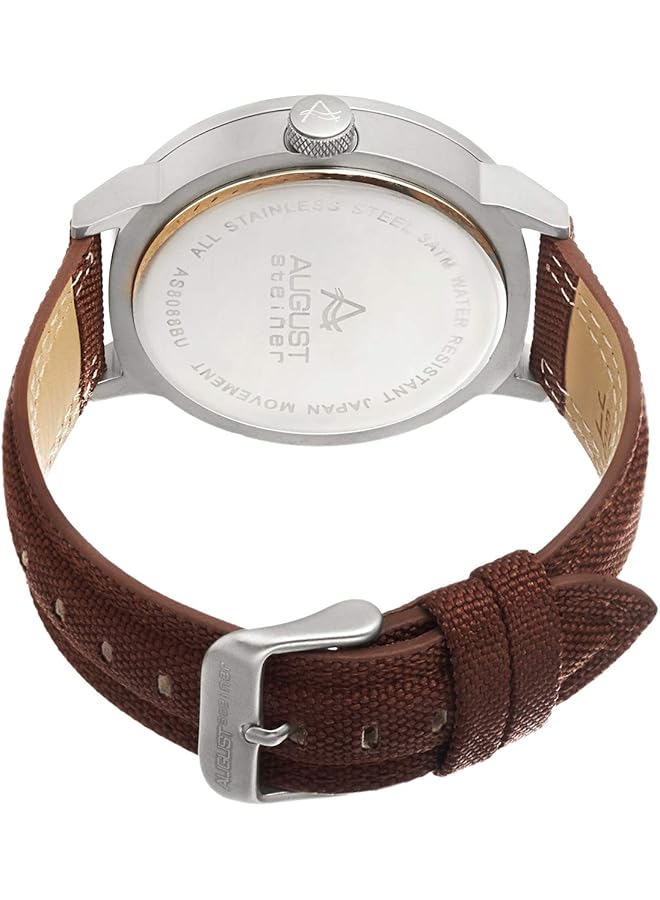 August Steiner Men Blue Stainless Steel Band Watch As8088Bu - Image 4