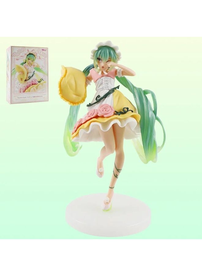 شخصية Hatsune Miku Fairy Tale Wonderland Sleeping Beauty ثنائية الأبعاد، مجسم مشهد جاهز الصنع - اللون: Cinderella Hatsune - 19 سم - Image 2