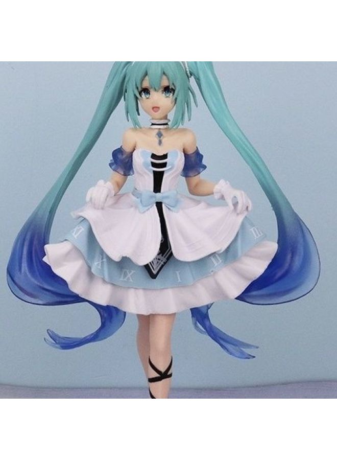 شخصية Hatsune Miku Fairy Tale Wonderland Sleeping Beauty ثنائية الأبعاد، مجسم مشهد جاهز الصنع - اللون: Cinderella Hatsune - 19 سم - Image 1
