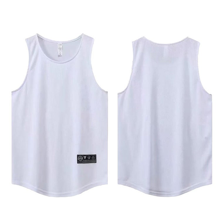 American Solid Color Vest Men'S And Women'S Summer Waistcoat Undershirt Loose Sports Fitness Simple Sleeveless Basketball T-Shirt - Image 4