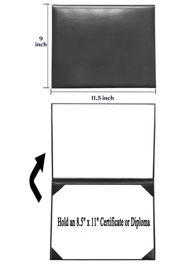 GradPlaza Diploma Cover 8.5 X 11 Padded Graduation Diploma Holder Certificate Holder Smooth Certificate Cover Black - Image 4