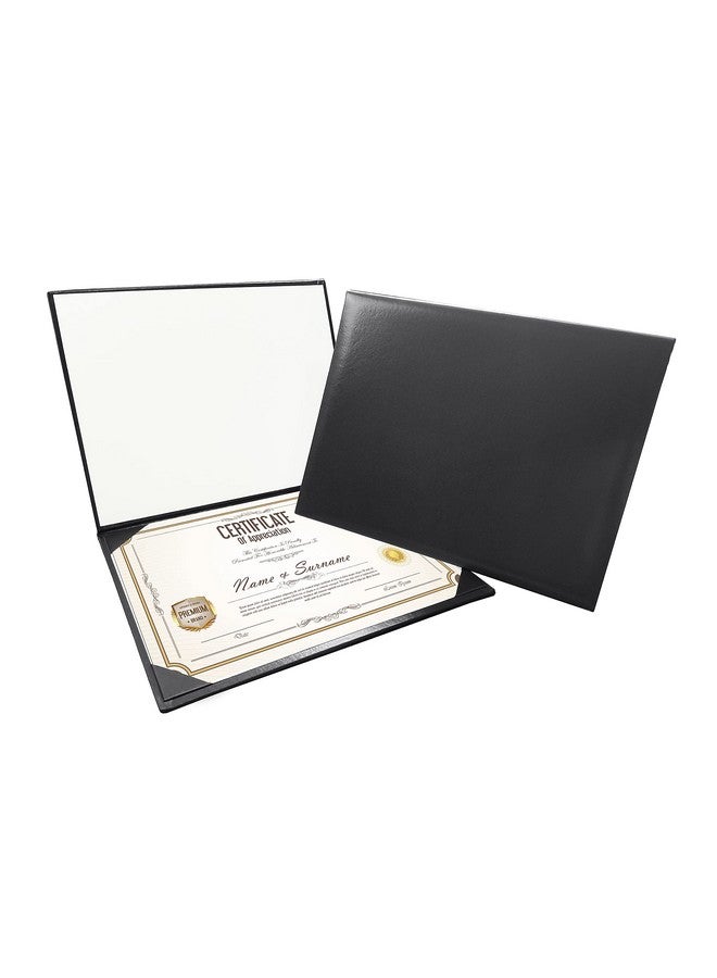 GradPlaza Diploma Cover 8.5 X 11 Padded Graduation Diploma Holder Certificate Holder Smooth Certificate Cover Black - Image 1