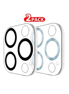 2 Pack For iPhone 15 Pro Max Camera Lens Protector Tempered Glass 9H Hardness Ultra HD Anti-Scratch Easy to Install Case Friendly Full Coverage Guard Multicolour