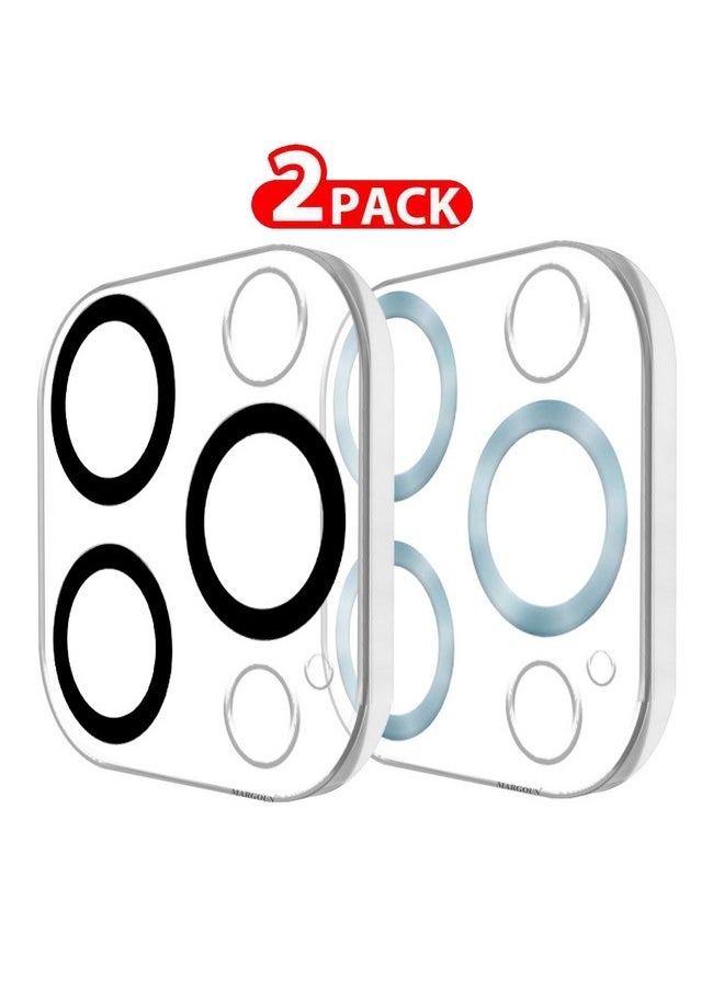 CATANES - 2 Pack For iPhone 15 Pro Max Camera Lens Protector Tempered Glass 9H Hardness Ultra HD Anti-Scratch Easy to Install Case Friendly Full Coverage Guard Multicolour - Image 1