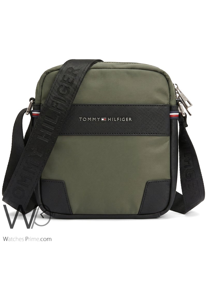 Tommy Icons Tommy Hilfiger Men's Olive Green Crossbody Bag - Image 1