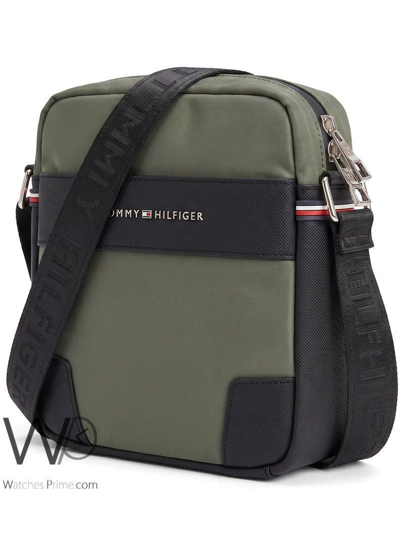 Tommy Icons Tommy Hilfiger Men's Olive Green Crossbody Bag - Image 2