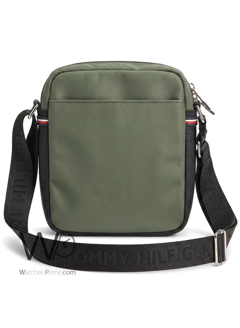 Tommy Icons Tommy Hilfiger Men's Olive Green Crossbody Bag - Image 3