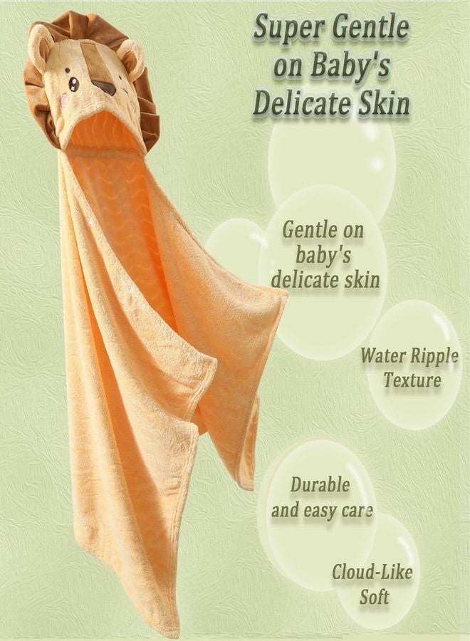 kmilro Toddler Towels with Hood for Boys Girls 0-6 Years 2-Pack Hooded Baby Bath Towels for Kids 27.5"X55" Ultra Absorbent Soft Thick Toddler Bath Towel Baby Beach Towel Bathrobe Toallas para Bebe - Image 5