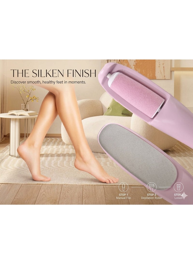 Electric Foot Callus Remover Rechargeable – Professional Callus Remover & Foot Grinder for Cracked Heels, Dry Skin & Hard Skin, Dual Speed with Coarse & Fine Heads, Ergonomic Handheld Pedicure Device - Image 3