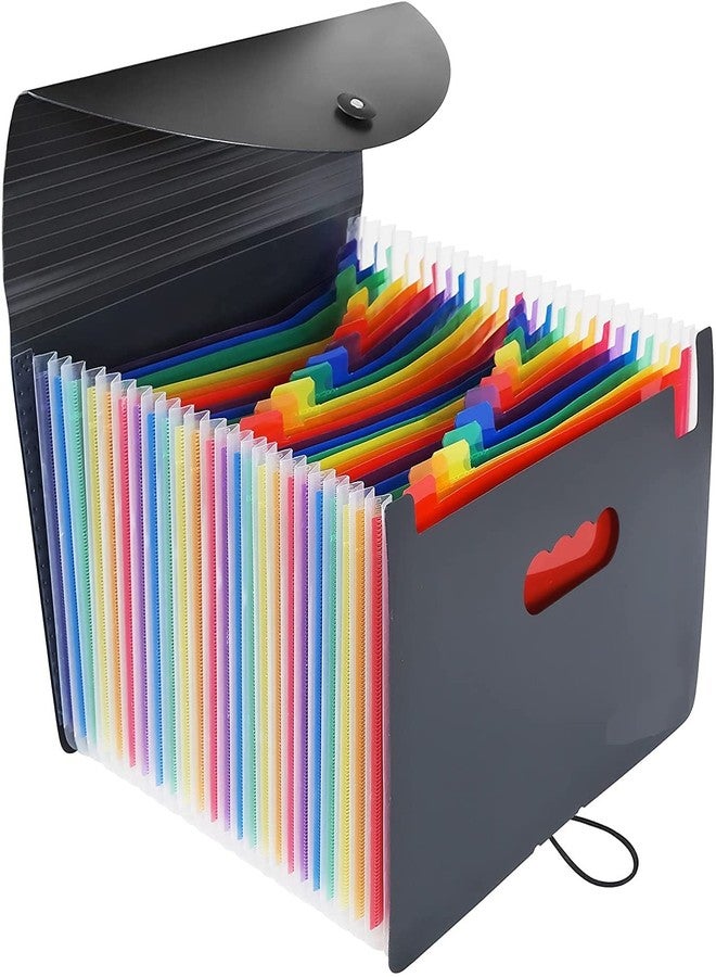 Corslet 24 Pocket Expanding File Folder with Flap Cover, Standing Accordion File Organizer, Perfect of A4 Size Papers, Card and Coupons, (Multicolor) - Image 1